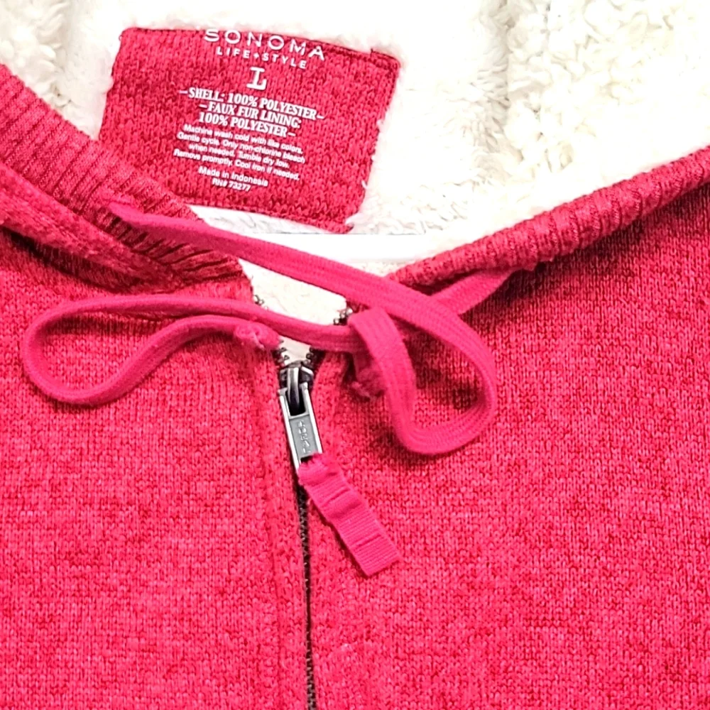 Sonoma Lifestyle Women's Jacket. Faux Fur Lining Very Good Condition. Very Warm - Picture 4 of 7